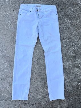 CAbi Jeans Womens Size 2 White Stretch Slim Denim Pants Style 753R
